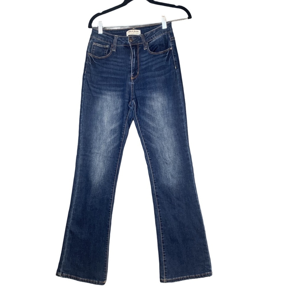 Wax Jeans Dark Wash Bootcut Flare 26”W / 29” L High Waist Stretch Denim Women’s